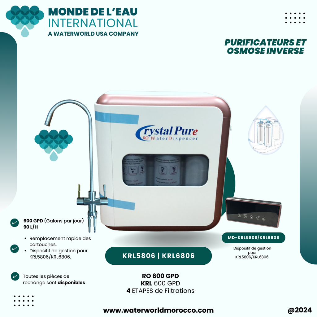 RO counter top water purifier 600GPD   (D)