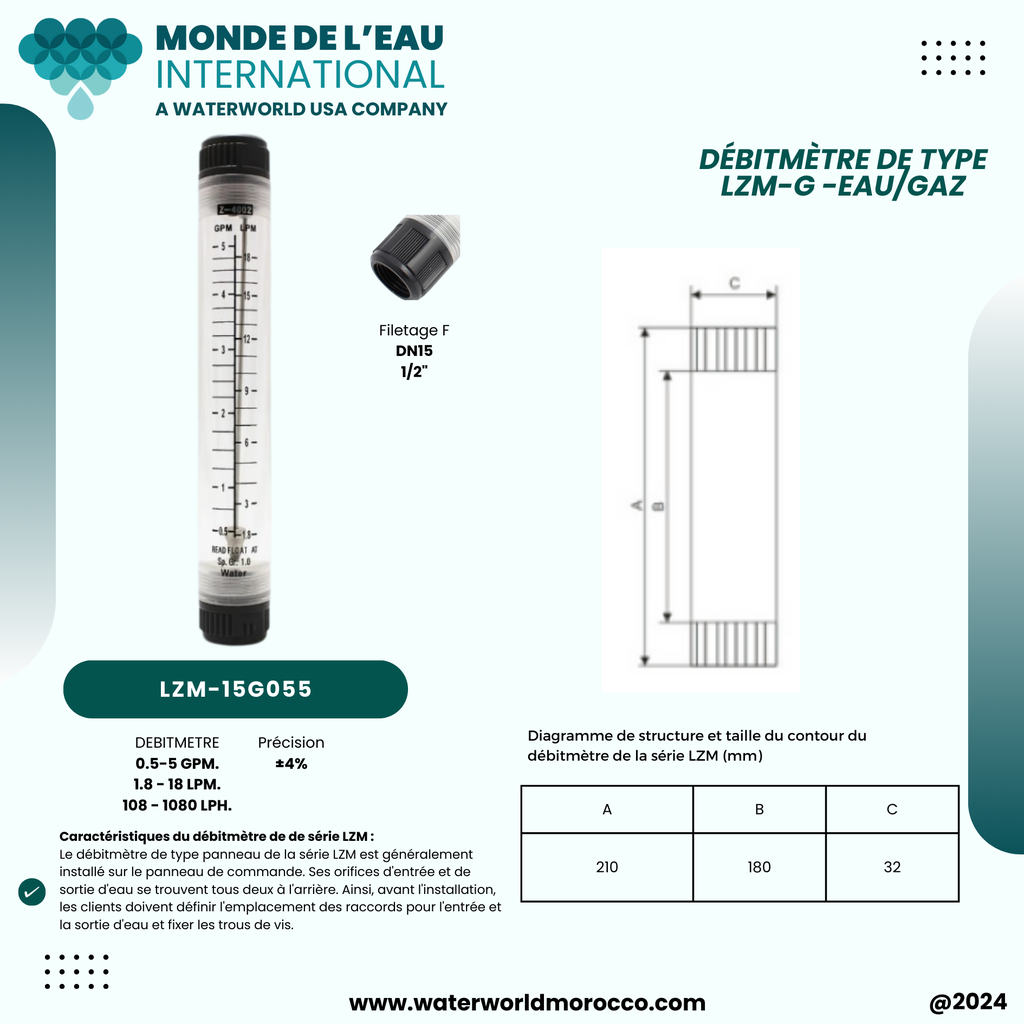 FLOWMETER 0.5-5 GPM   (D)