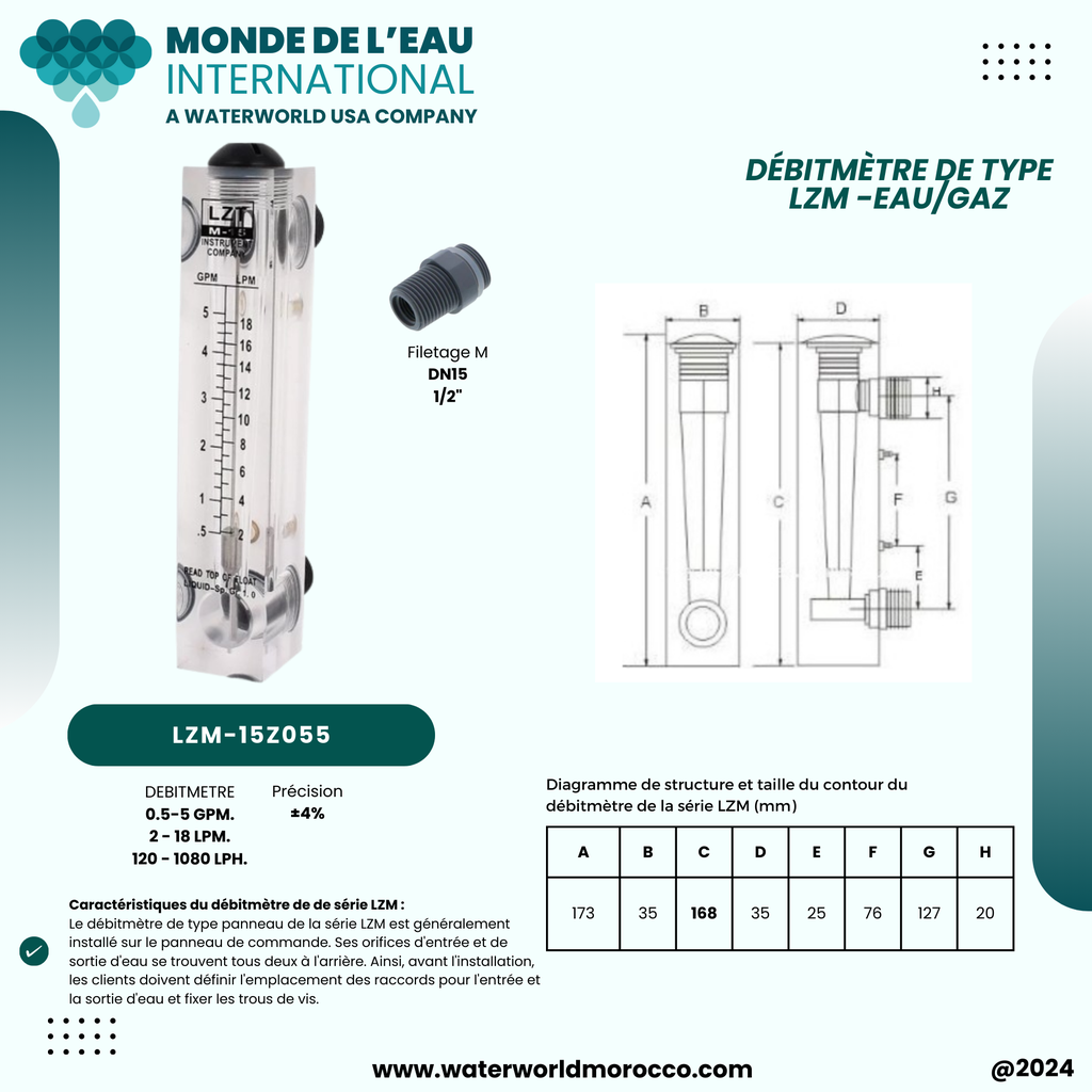 FLOWMETER 0.5-5GPM   (D)