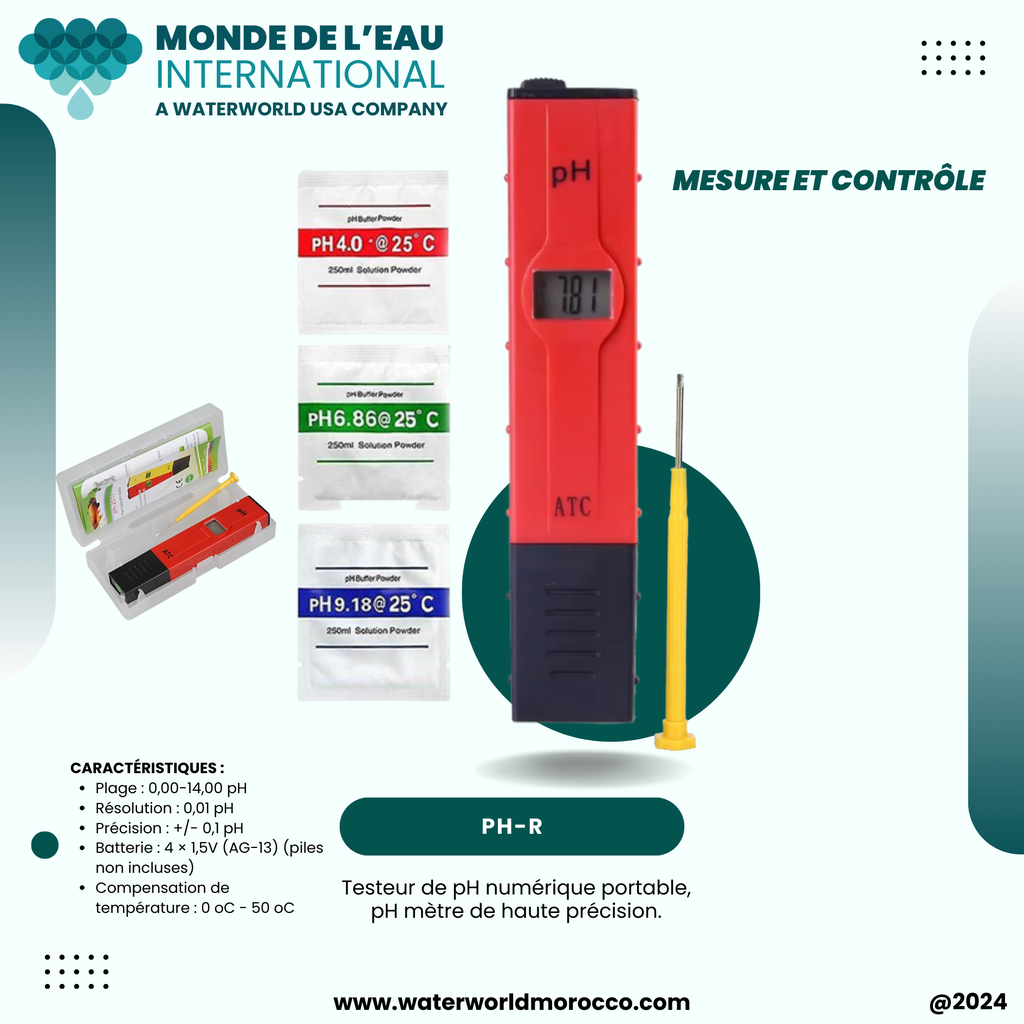 PH meter, red   (D)