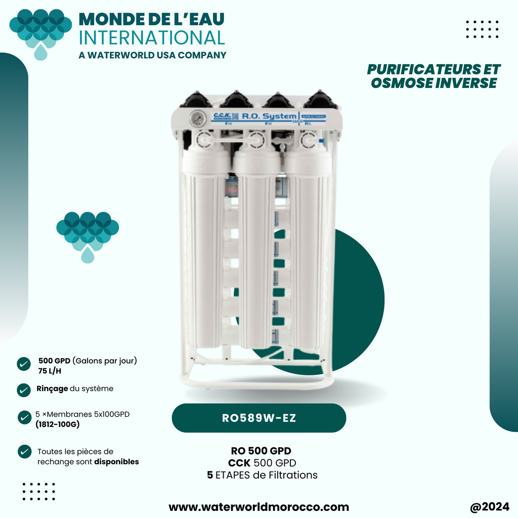 5 STAGE RO SYSTEM 500GPD WITHOUT TANK  (D)