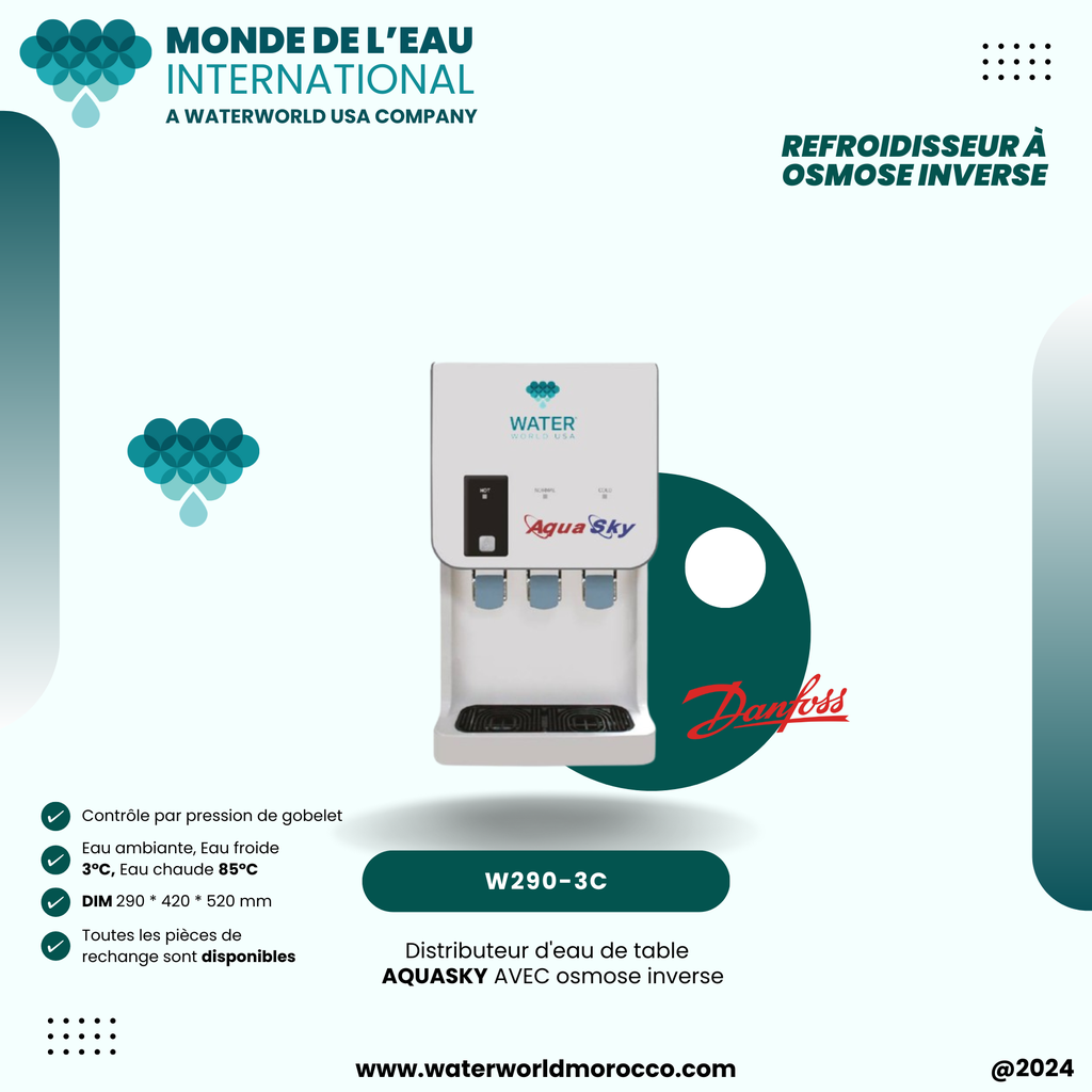  4 stage  RO  system , PP+CTO+RO (75GPD)+T33 , 220V,50 DANFOSS 