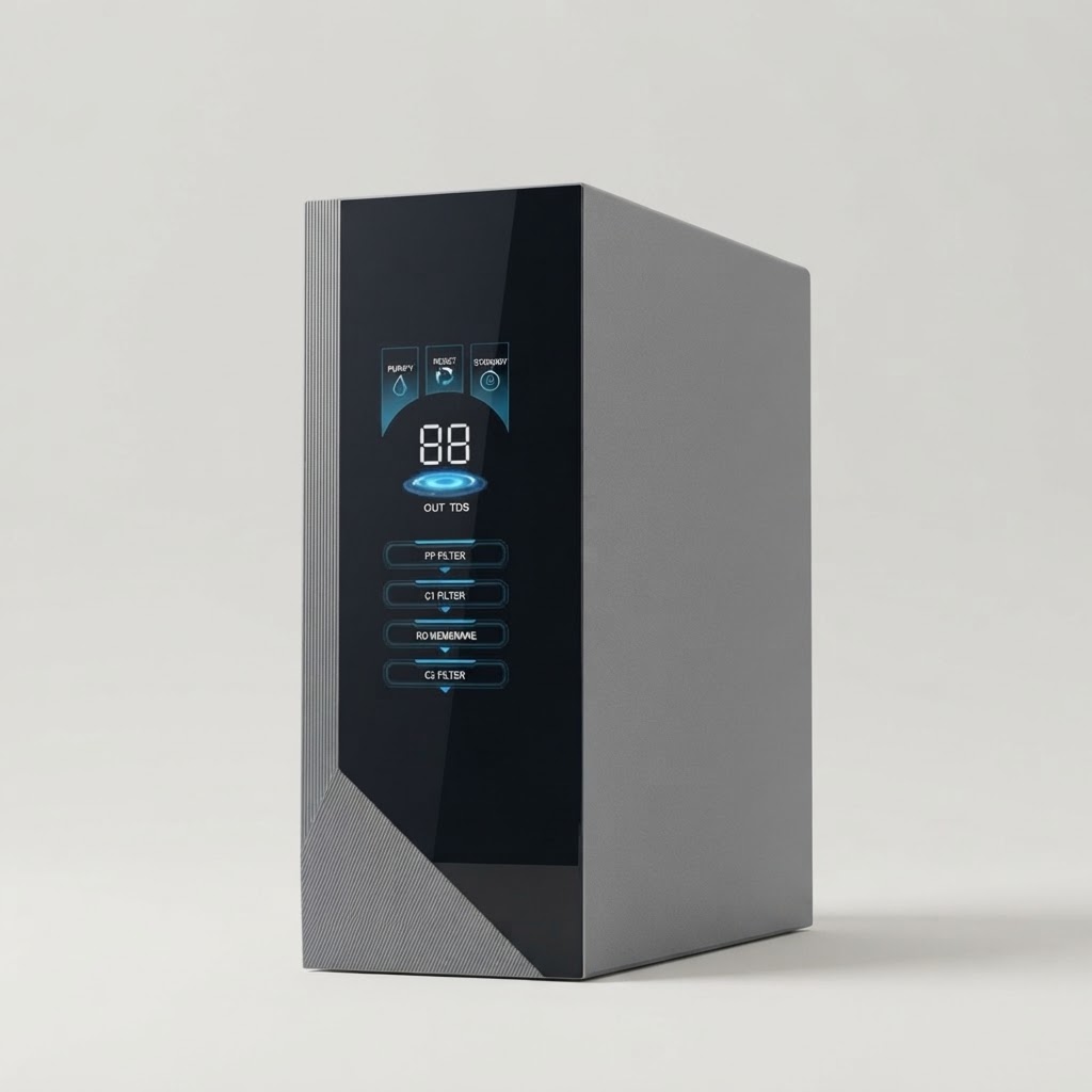 Système d’osmose inverse (RO) 5 étapes – 600 GPD (Signature S02-210-04) – Capacité : 600 GPD – Débit direct – Robinet Premium – Finition grise