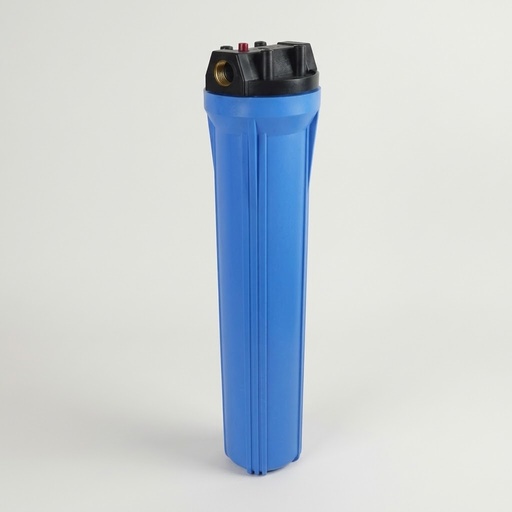 Porte de filtre 20" bleu pour, vendu seul, sans clé de serrage ni support de fixation.