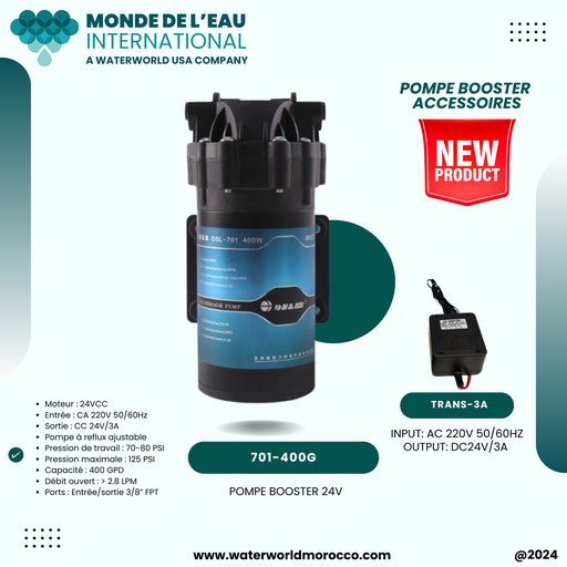 400G R.O. BOOSTER PUMP 3.0A 24V   (D)