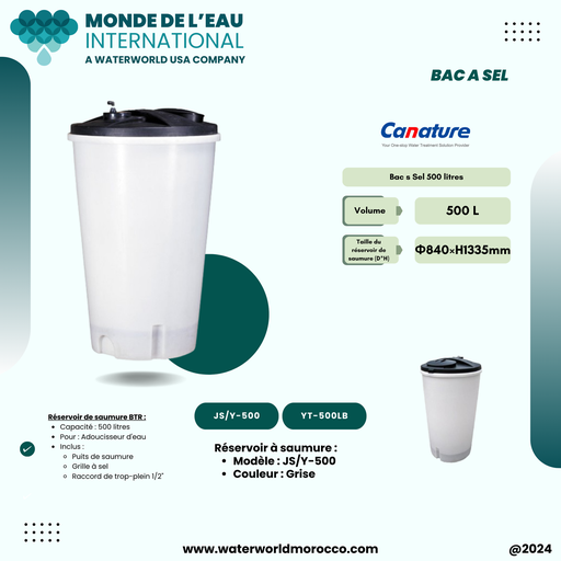 BRINE TANK, with brine well, brine grid, and brine valve,   (D)