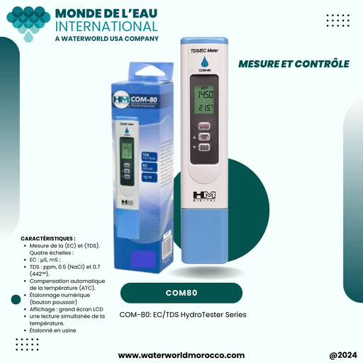 [COM80] EC/TDS/TEMP COMBO METER 