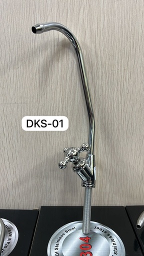 [DKS-01] 1/4" ZINC ALLOY KITCHEN FAUCET SILVER 118gr   (D)