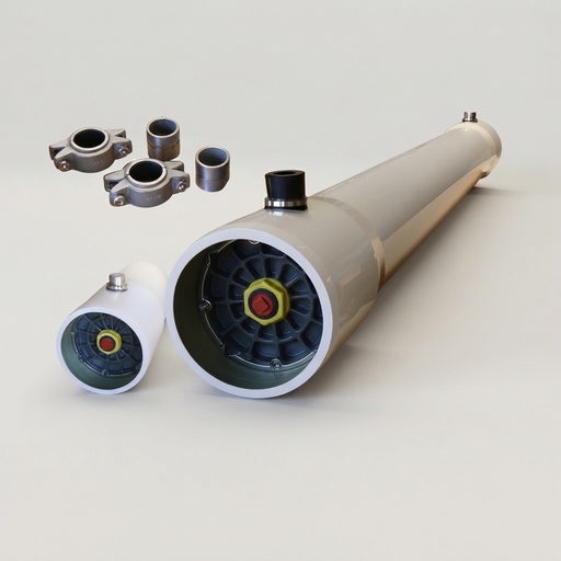 Porte membranaire 8" en fibre de verre – 450 PSI – port latéral (SIDE PORT)– 5 éléments