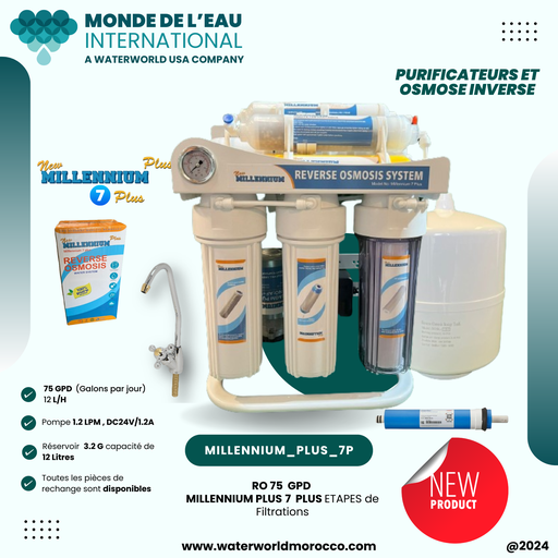 7 Stages RO machine stand with gauge, Millennium 7 PLUS  (D)