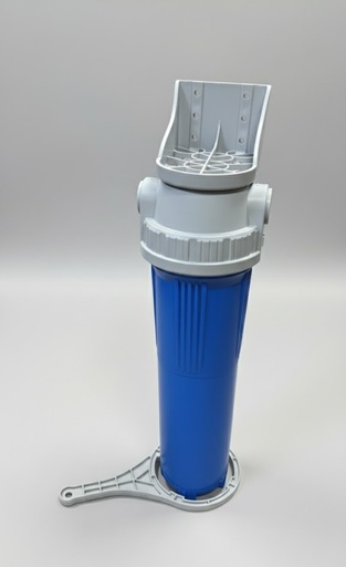 20" big blue housing filter, 1" plastic port with wrench, with bracket in color box
