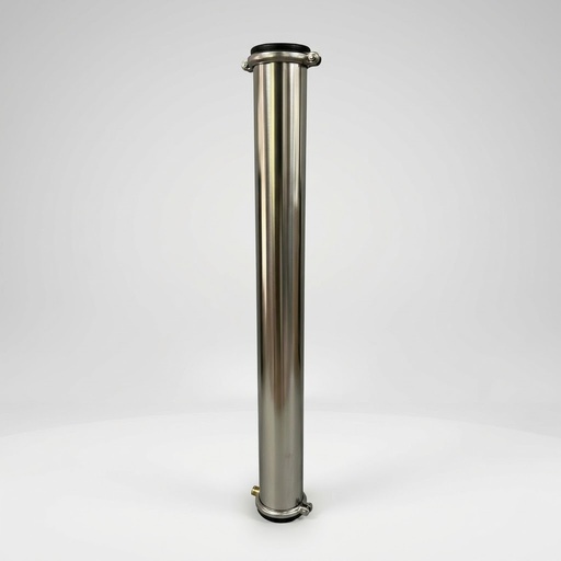 Porte-membrane d’osmose inverse 4040 en acier inoxydable, monobloc sans soudure.